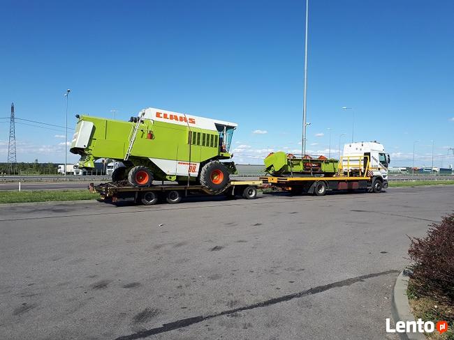 transport kombajnów traktorów koparek laweta pomoc drogowa