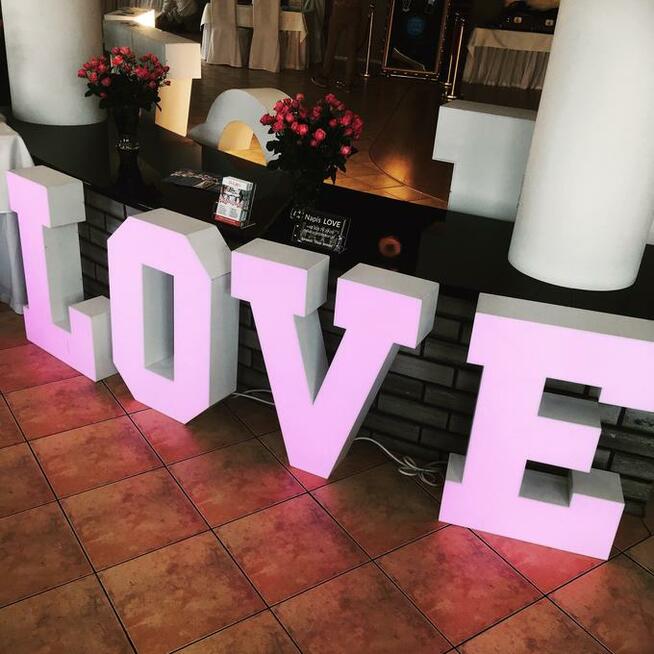 Napis MIŁOŚĆ LOVE na Wasze wesele! Trójmiasto