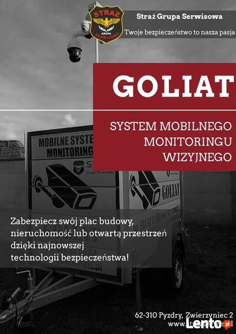 Przyczepka z monitoringiem - kamery alarm panele fotowolt.