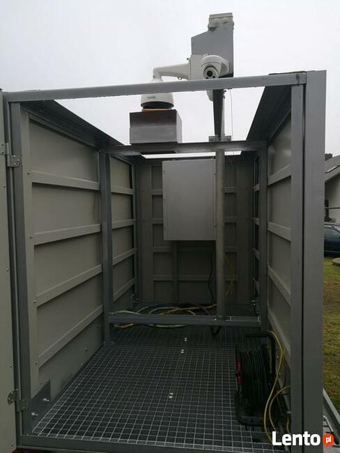 Przyczepka z monitoringiem - kamery alarm panele fotowolt.