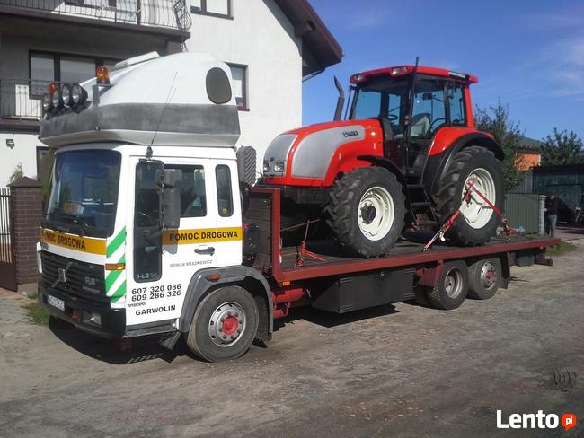 transport kombajnów traktorów koparek laweta pomoc drogowa