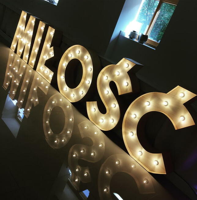 Napis MIŁOŚĆ LOVE na Wasze wesele! Trójmiasto