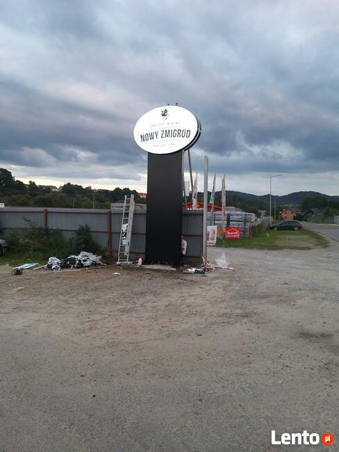 Reklama Świetlna Nowy Sącz Litery przestrzenne 3D, kasetony