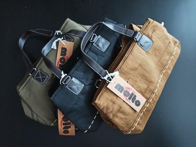 Torebka damska materiałowa nowa różne kolory kieszenie na rę