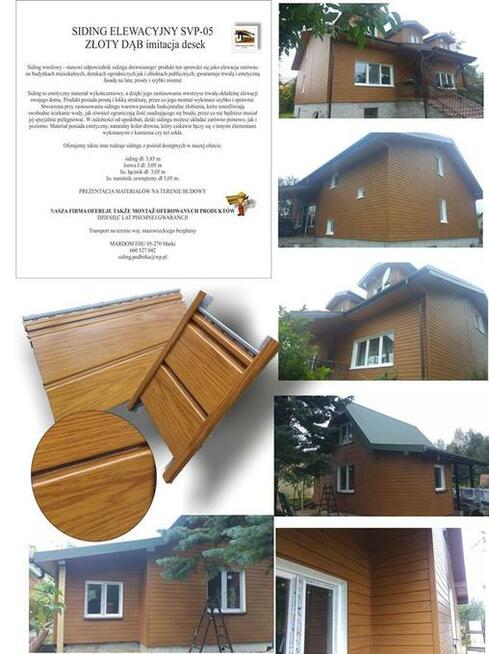 SIDING ELWACYJNY ZŁOTY DĄB imitujący deski