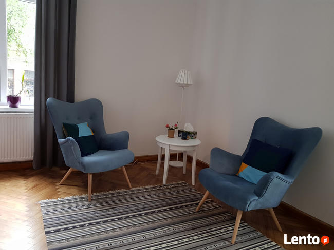 Gabinety i sale dla psychologów, psychoterapeutów, coachów.