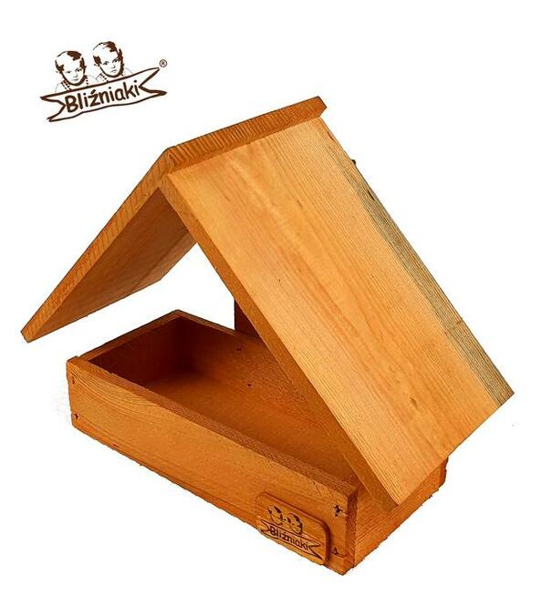 MAŁY KARMNIK dla ptaków na parapet lub na ścianę drewniany