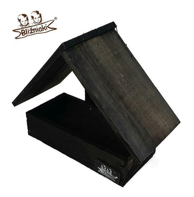 MAŁY KARMNIK dla ptaków na parapet lub na ścianę drewniany