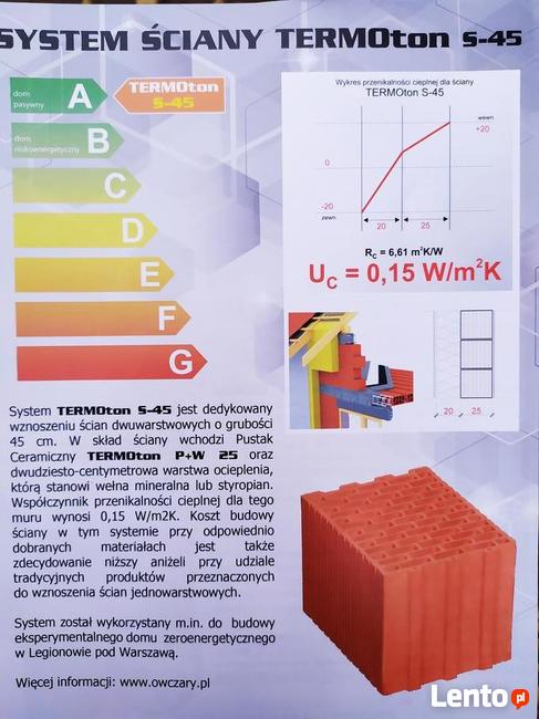 Pustak ceramiczny TERMOton Owczary Porotherm 25P+W z dostawą