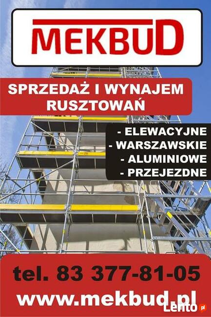 RUSZTOWANIE Elewacyjne używane i nowe wyprzedaż dobre ceny