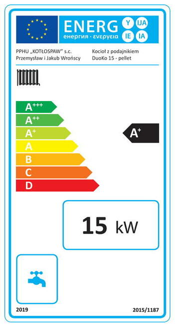 Kocioł DUOKO 5 Klasa na pellet NOWOŚĆ 15 kW KIPI