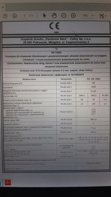 kamień wapienny frakcja 0-2