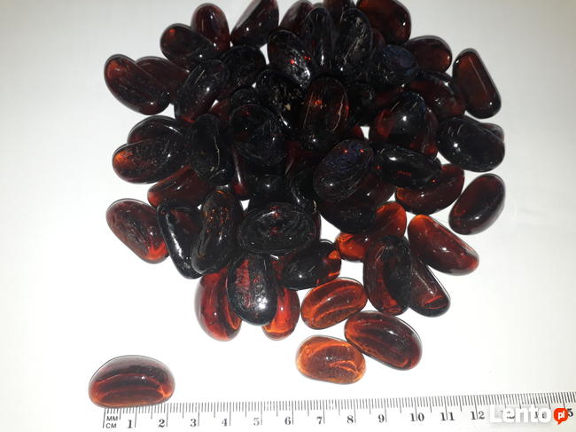 Dekoracja Szklany otoczak ozdoba miodowy kamyk 1kg