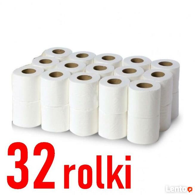 Papier toaletowy BIAŁY 32 rolki do WC TANI DUŻA PAKA