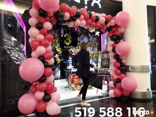 Montaz bram balonowych girlanda z balonów łuk balon led hel