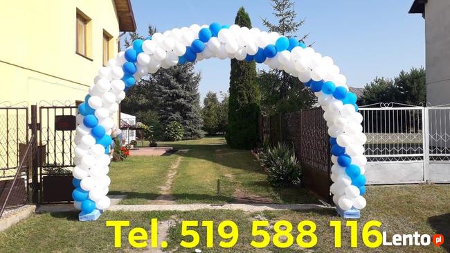 Ozdoby z balonów na wesele balony z helem led ledowe hel łuk