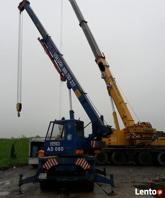 usługi dźwigiem Sanok , Brzozów , Lesko dźwigi DANTEX