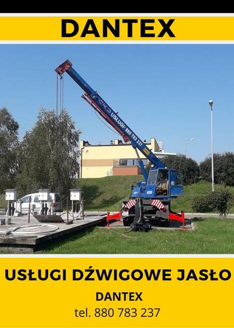 usługi dźwigiem Sanok , Brzozów , Lesko dźwigi DANTEX