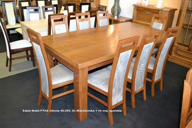 Nowy Stół Debowy 200cm, Rozkładany do 400cm KUBA =MEBLE PYKA