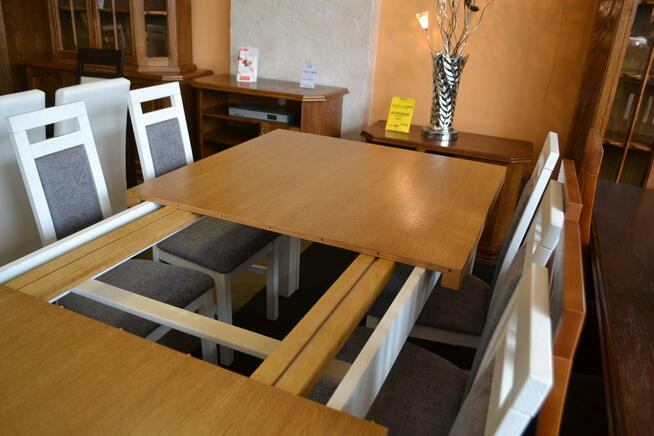 Nowy Stół Debowy 200cm, Rozkładany do 400cm KUBA =MEBLE PYKA