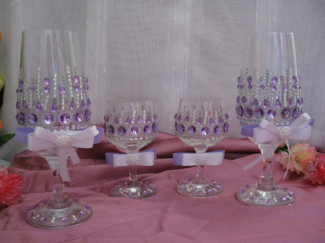 Kieliszki zdobione okolicznościowe