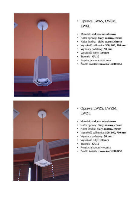 Lampy TUBY różne, prosto od producenta , oświetlenie