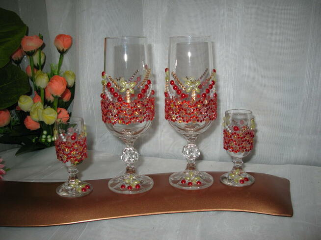 Kieliszki zdobione okolicznościowe