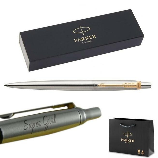 Oryginalny długopis Parker Jotter stalowy z grawerem