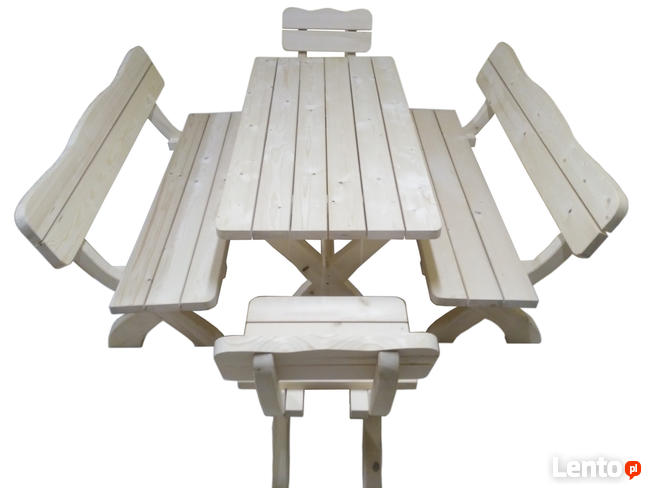 Nowy SUROWY komplet ogrodowy TYROL do samodzielnej impregnac