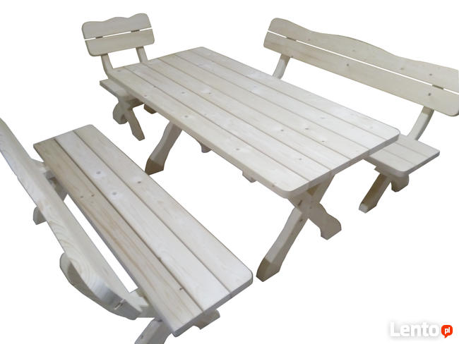 Nowy SUROWY komplet ogrodowy TYROL do samodzielnej impregnac