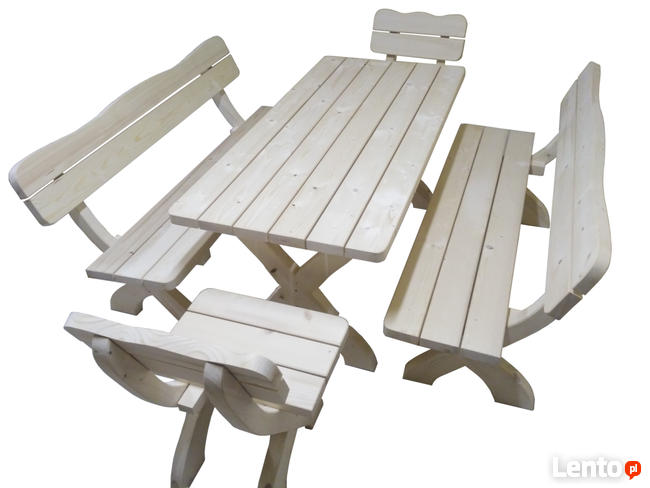 Nowy SUROWY komplet ogrodowy TYROL do samodzielnej impregnac