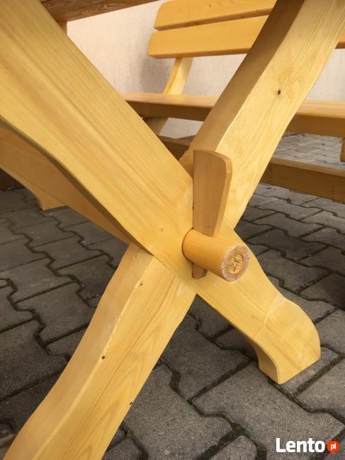 Nowy solidny komplet ogrodowy BAŁKAN BIS świerk stół 2 ławki