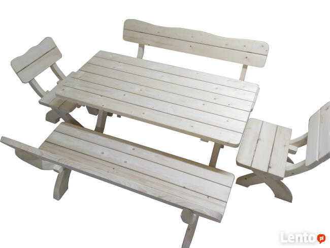 Nowy SUROWY komplet ogrodowy TYROL do samodzielnej impregnac