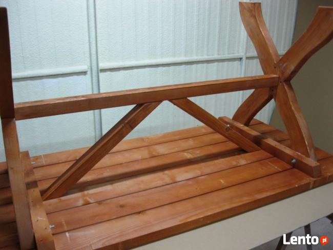 Meble ogrodowe drewniane komplet BOB świerk