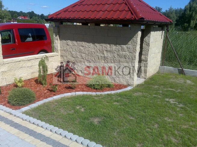 Pustak łupany szary ogrodzenie taras mur oporowy murek