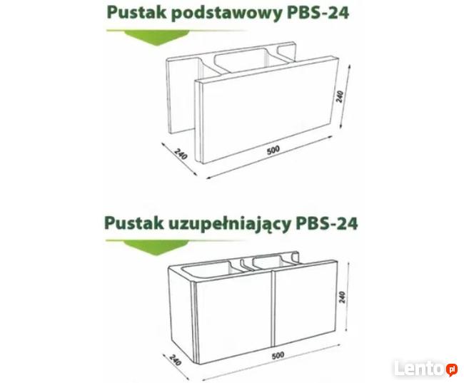 Pustak betonowy szalunkowy fundamentowy 50x24x24 CJ Blok