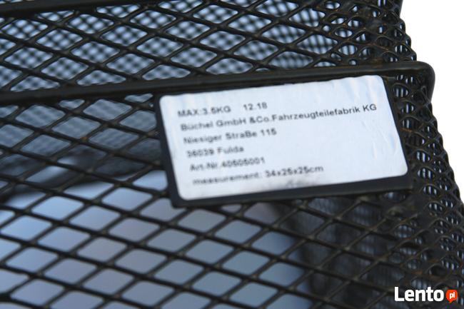 Kosz rowerowy przedni metalowa siatka czarny