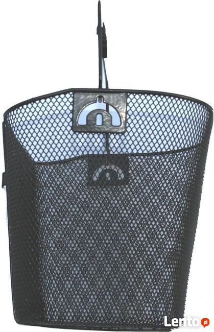 Kosz rowerowy przedni metalowa siatka czarny