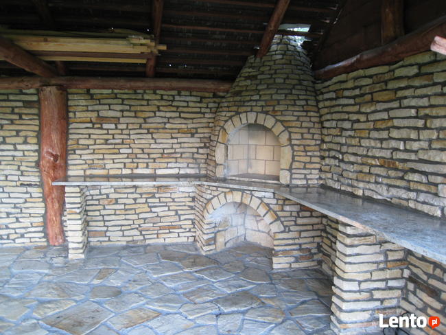 Grill z kamienia, piec chlebowy, altana wędzarnia kamieniarz