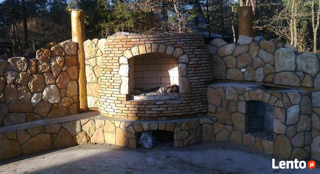 Grill z kamienia, piec chlebowy, altana wędzarnia kamieniarz