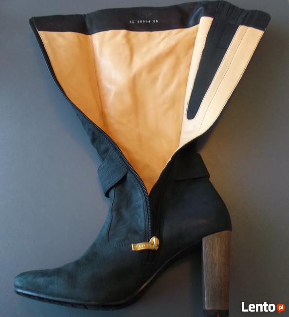 Kozaki LLOYD rozm. 39 5,5 skórzane zamszowe Czarne