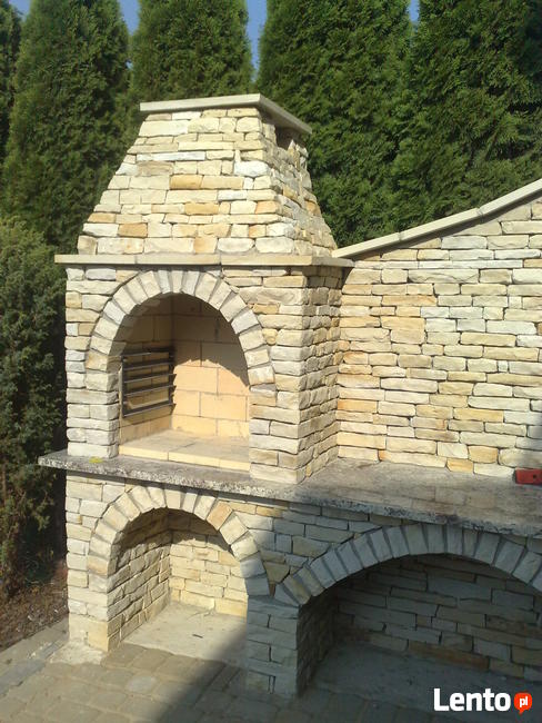 Grill z kamienia, piec chlebowy, altana wędzarnia kamieniarz
