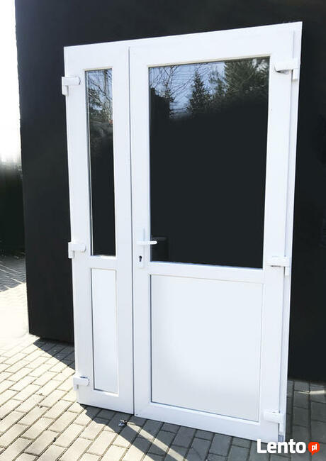 kolor BIAŁY DRZWI PCV szyba panel 150x210 nowe