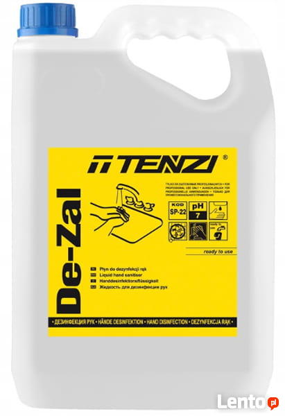 Płyn do dezynfekcji rąk De Zal Tenzi 1L z dozownikiem