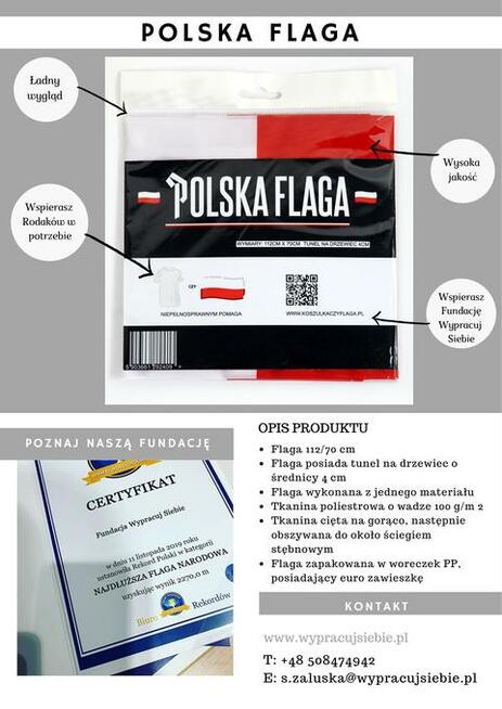 Flaga Polski - Flaga Narodowa SPRZEDAŻ HURTOWA
