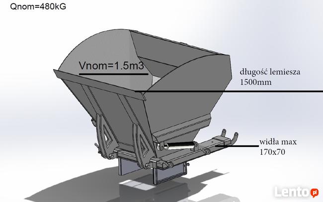 Kontener 1,5m3 SAMOWYŁADOWCZY HYDRAULICZNY KOLEBA