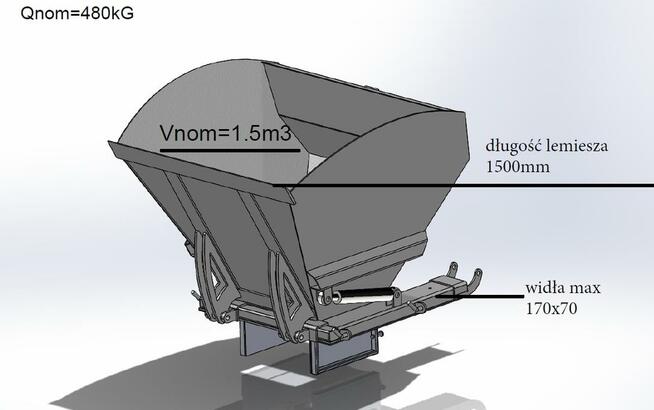 Kontener koleba Jcb mechaniczna samowyładowcza hydrauliczna