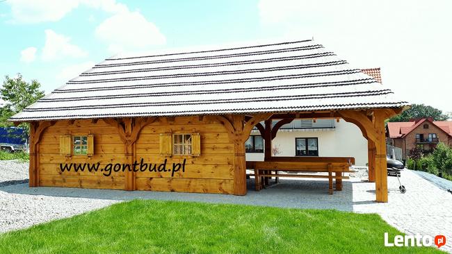 Gonty łupane montaż, elewacje z gontów drewnianych, cena