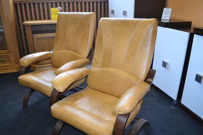 Nowy Fotel bujany GALICJA (Finka) - SKÓRA = Producent PYKA