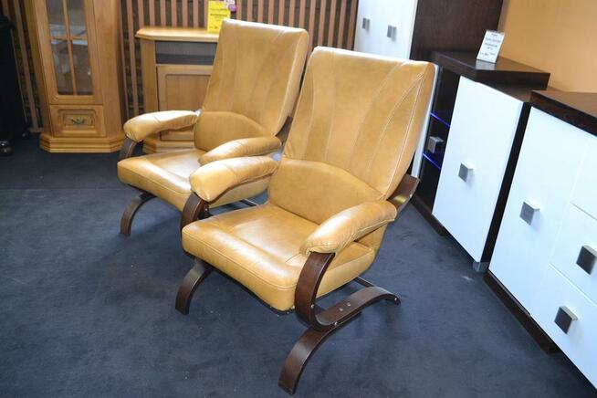 Nowy Fotel bujany GALICJA (Finka) - SKÓRA = Producent PYKA